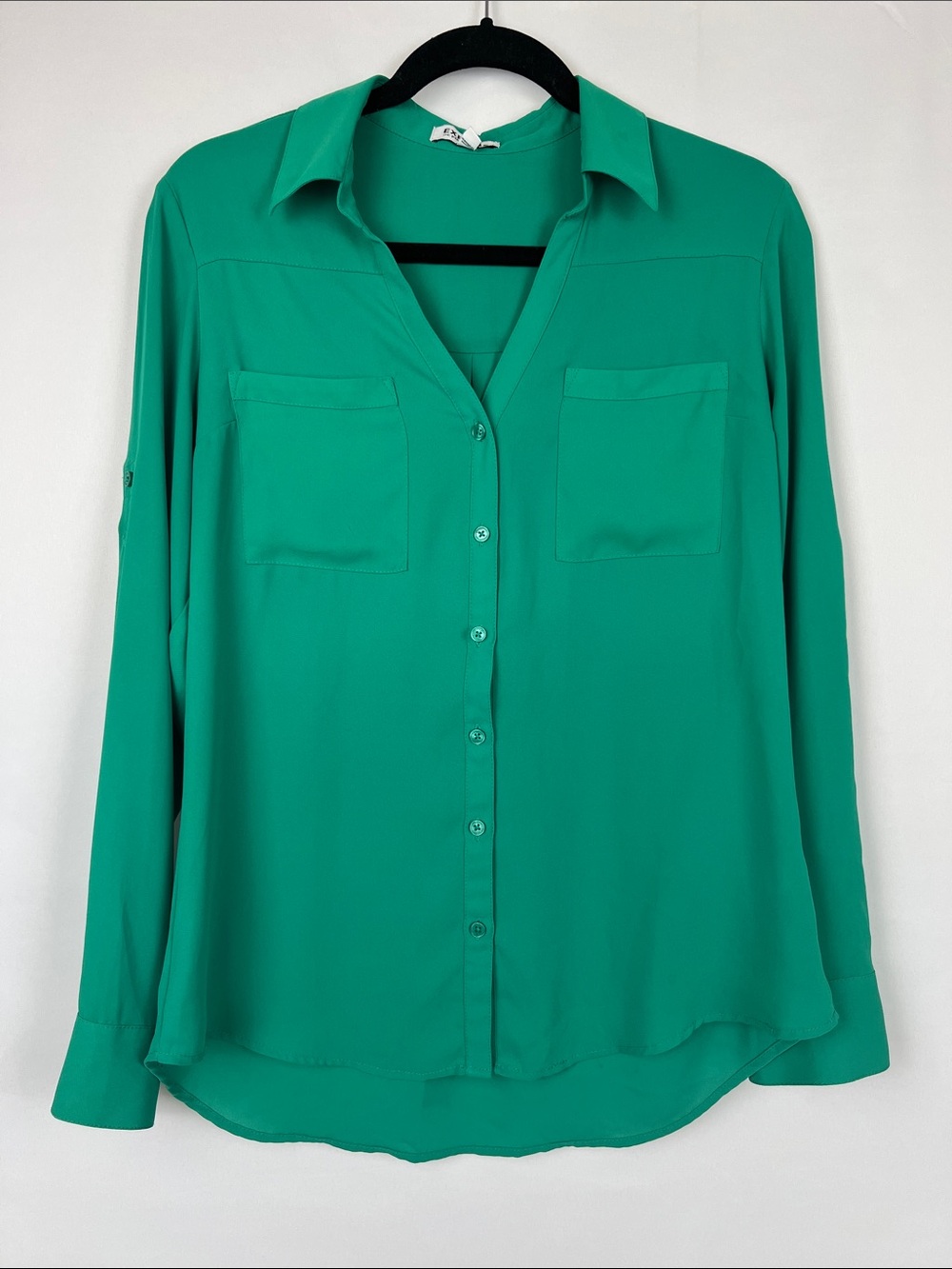 Express Emerald Green Button-Down Shirt